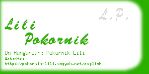 lili pokornik business card